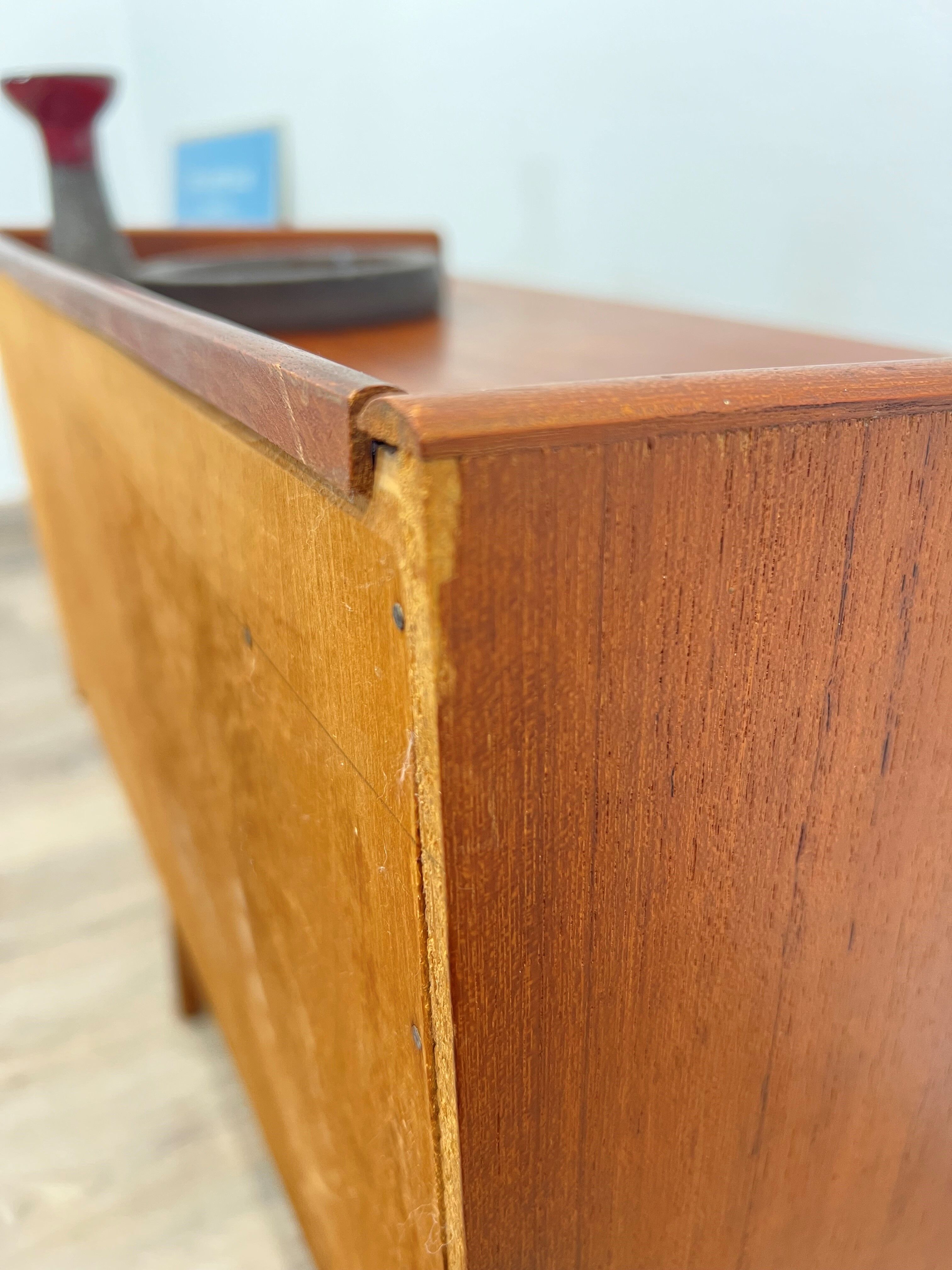 Scandinavian teak chest of drawers from Denmark.