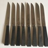 Set of 8 Art Deco knives in rosewood Robert Linzeler Paris