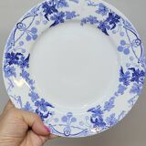 6 Petites Assiettes Plates K. G. Lunéville Modèle Lautrec Art Nouveau Décor