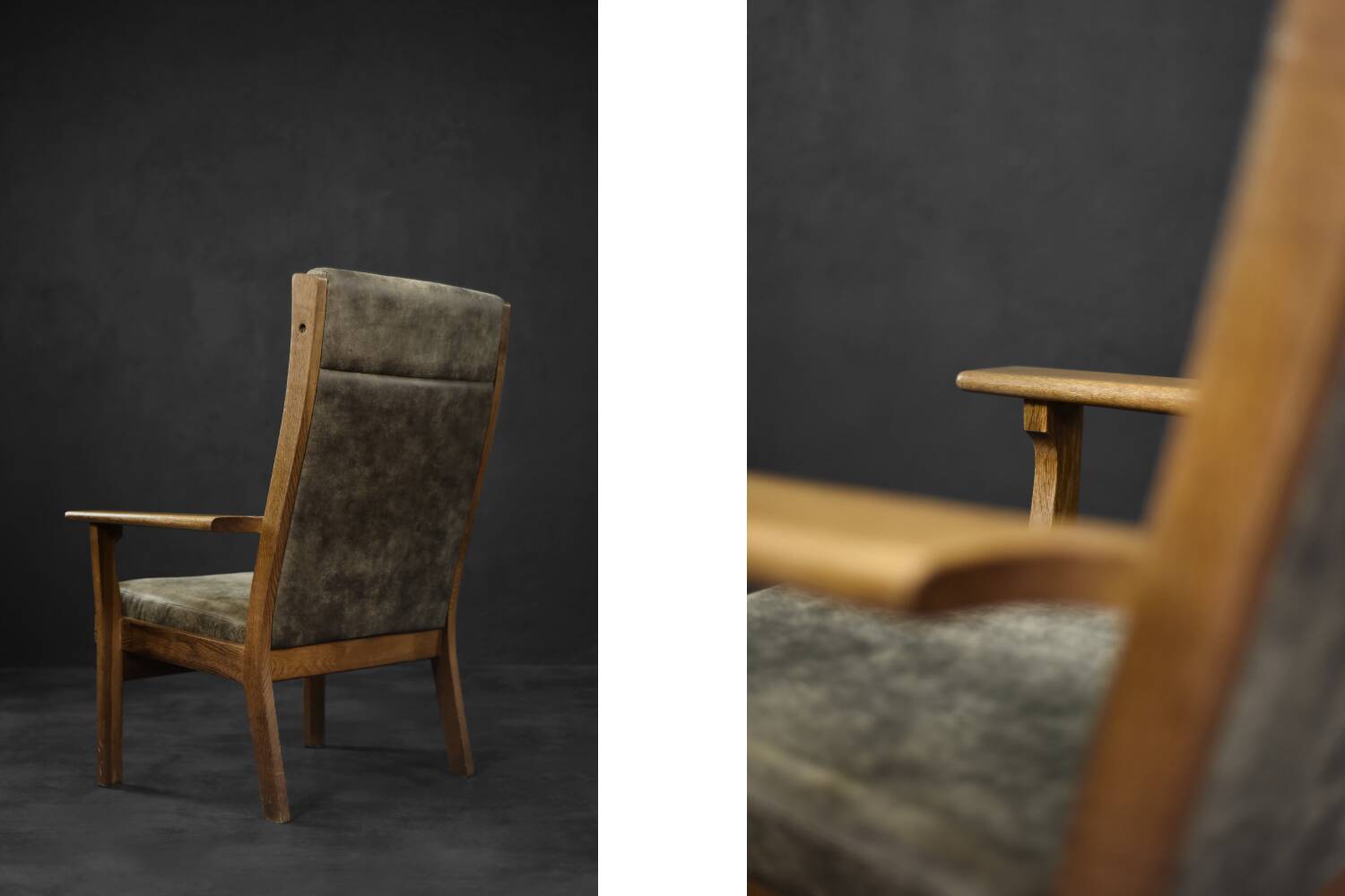 Rare Vintage Mid-Century Danish Modern Armchair Model GE 181 A from Getama