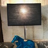 Lampe cheval en céramique craquelé