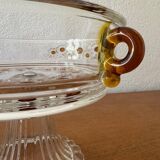Coupe sur pied verre cristallin années 60