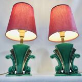Pair of art deco lamps