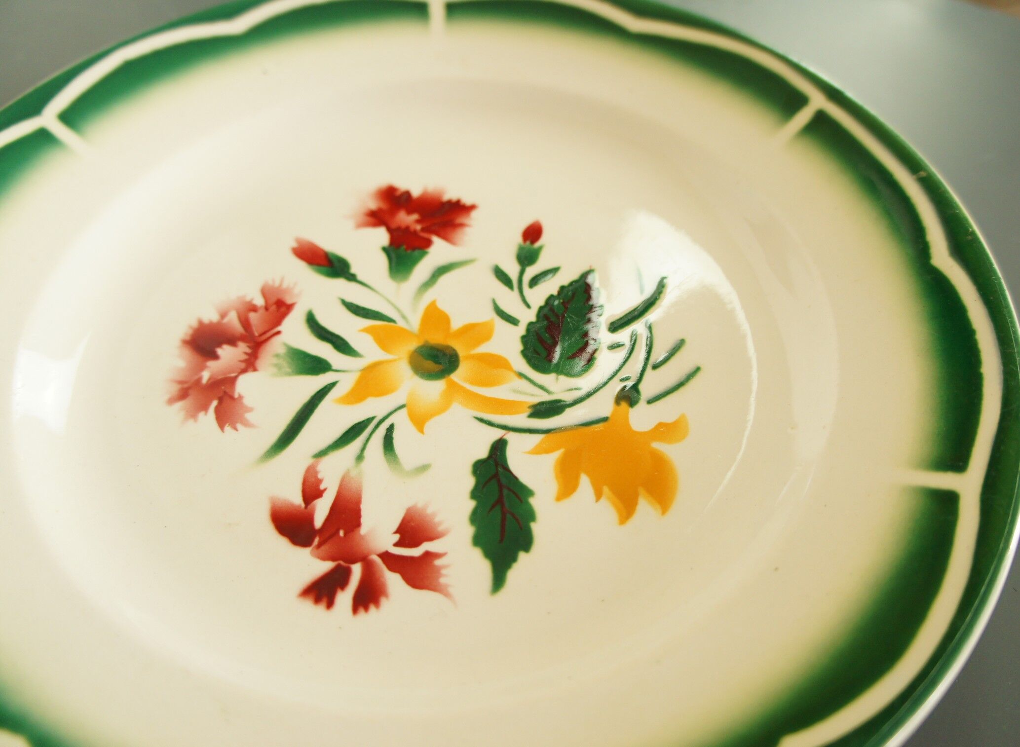 Digoin Hollow Plate - Sarreguemines "Esper" 1940