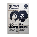 Original 1975 poster Jim Morisson Jimi Hendrix