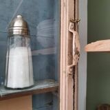 Display case in patinated wood, circa 1900