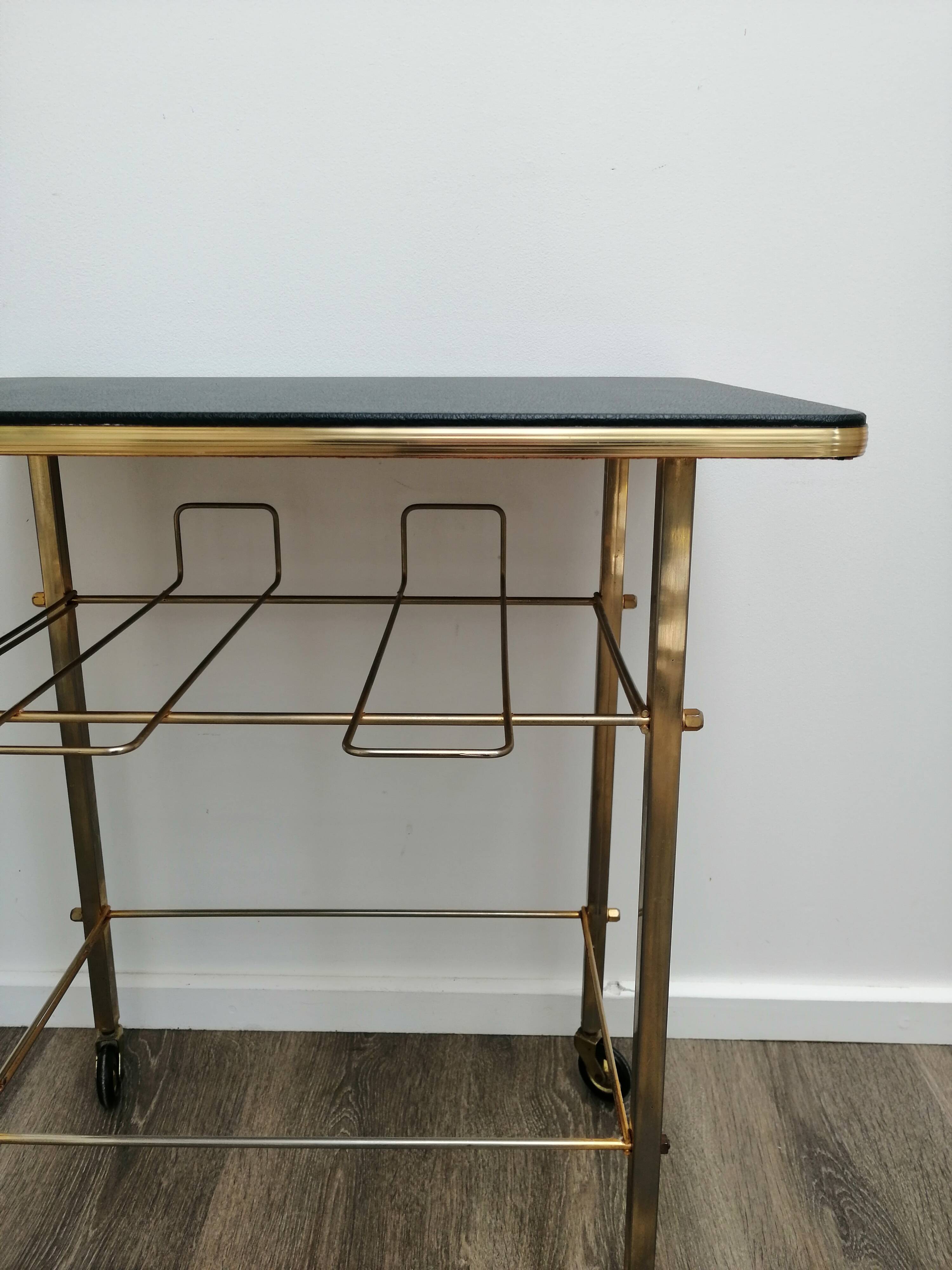 Black & gold side table