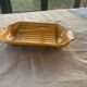 Vintage slip glazed ceramic asparagus dish