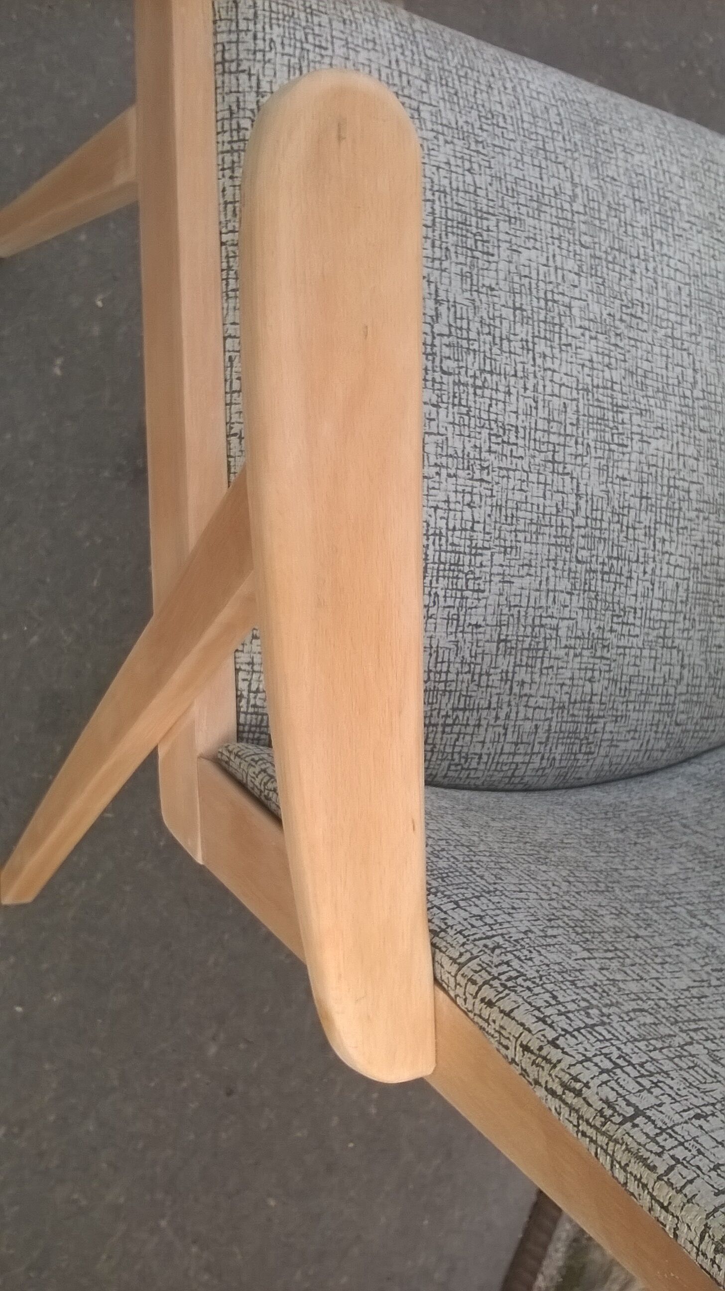 Scandinavian compass foot armchair