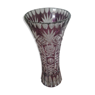 Ancient Bohemian crystal vase