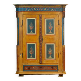 Antique German Hand Painted Cabinet, circa 1850