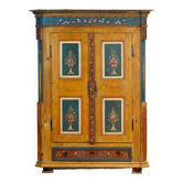 Antique German Hand Painted Cabinet, circa 1850