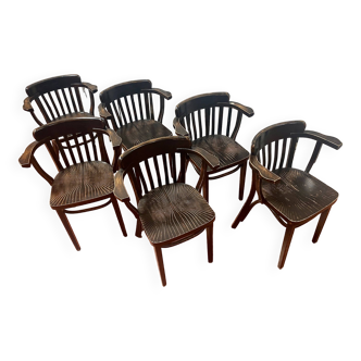 6 brasserie armchairs
