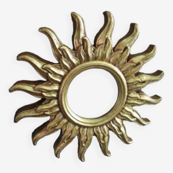 Golden sun mirror in resin from the 90s