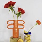 Vase méli-mélo allongé orange