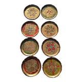 Eight Venetian Florentine coasters