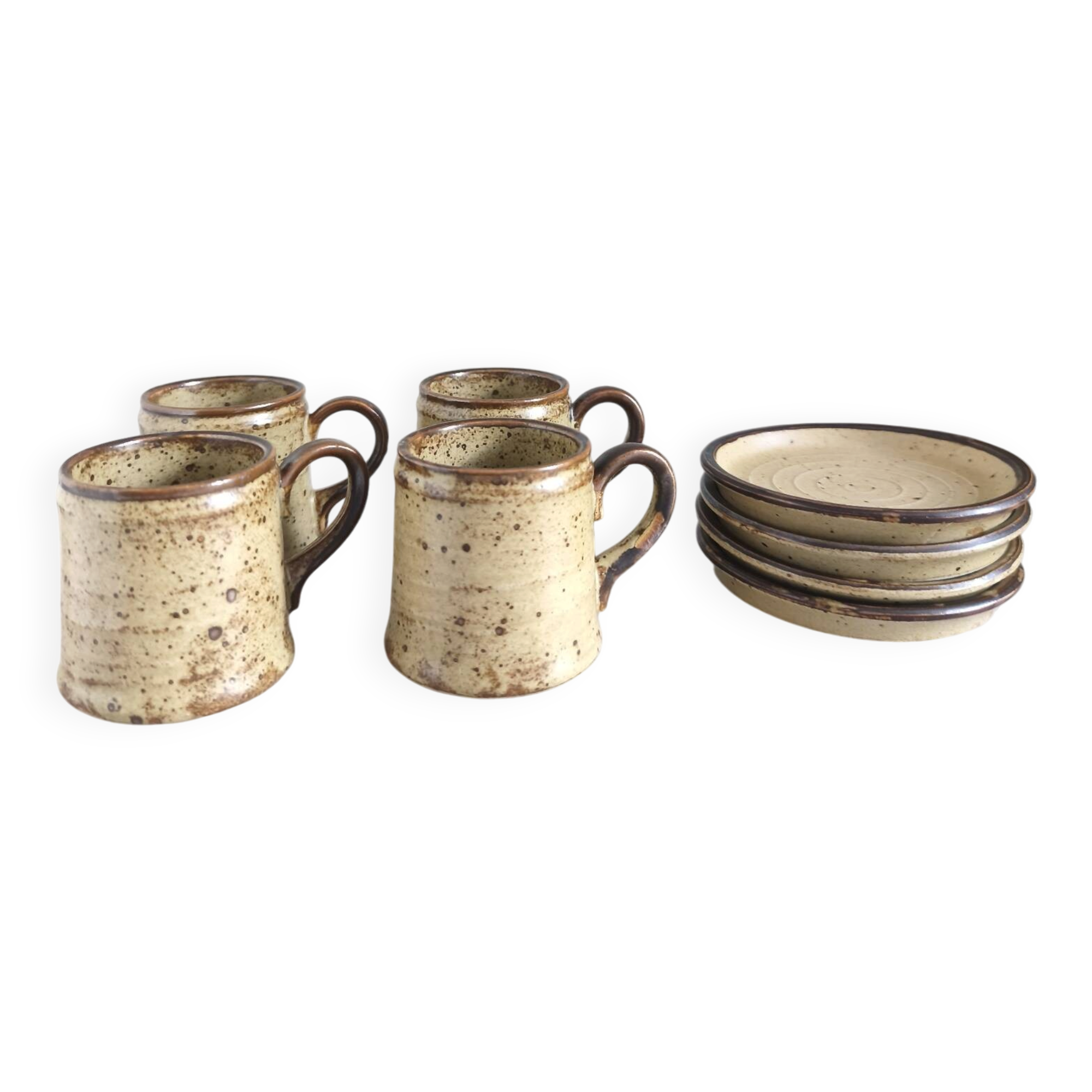 Tasses à café grès rocaille