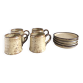Tasses à café grès rocaille
