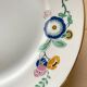 6 Assiettes vintages en porcelaine blanche de Limoge signées T.L.B, fleurs