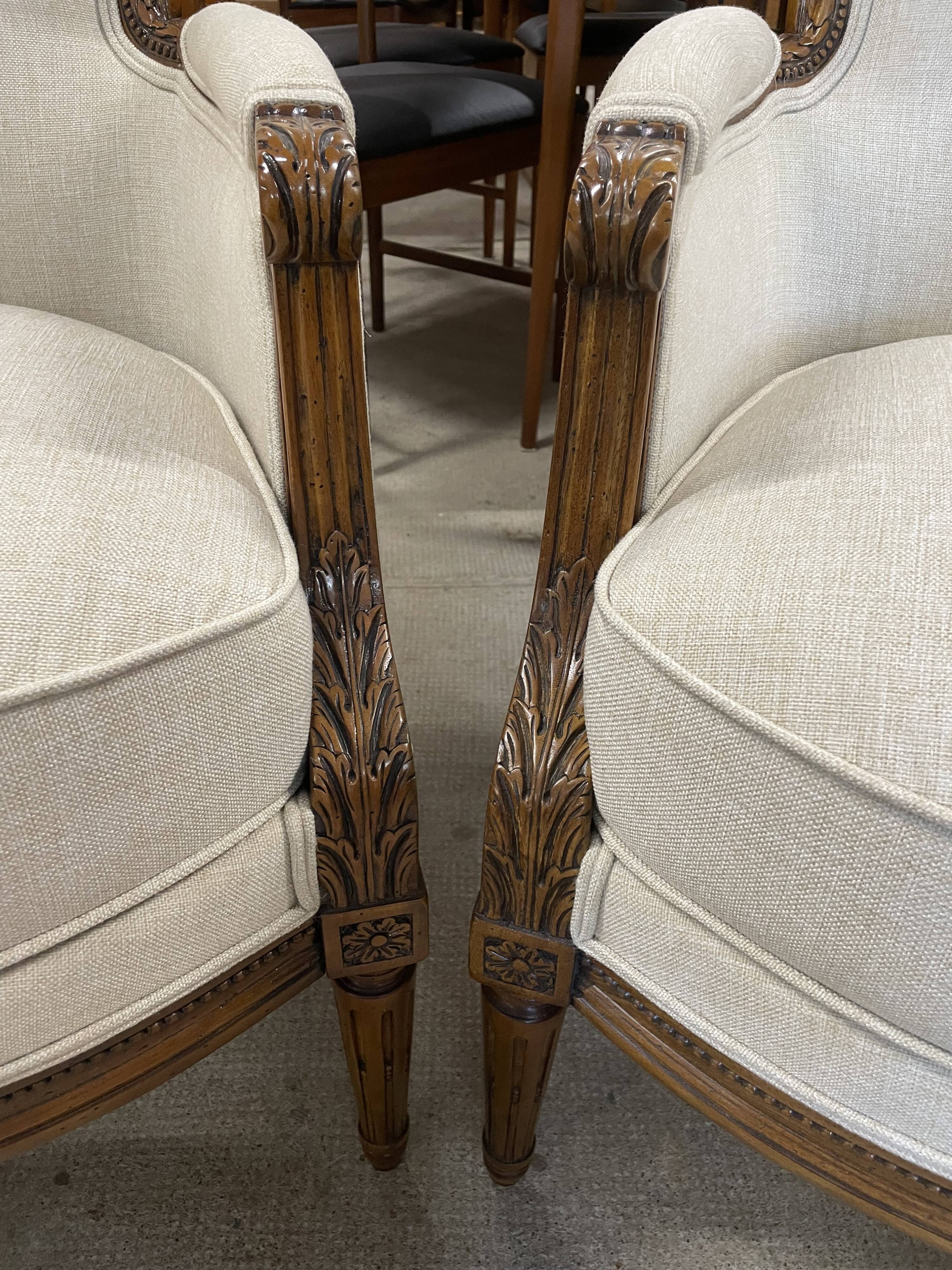 Pair of Louis 16 style armchairs