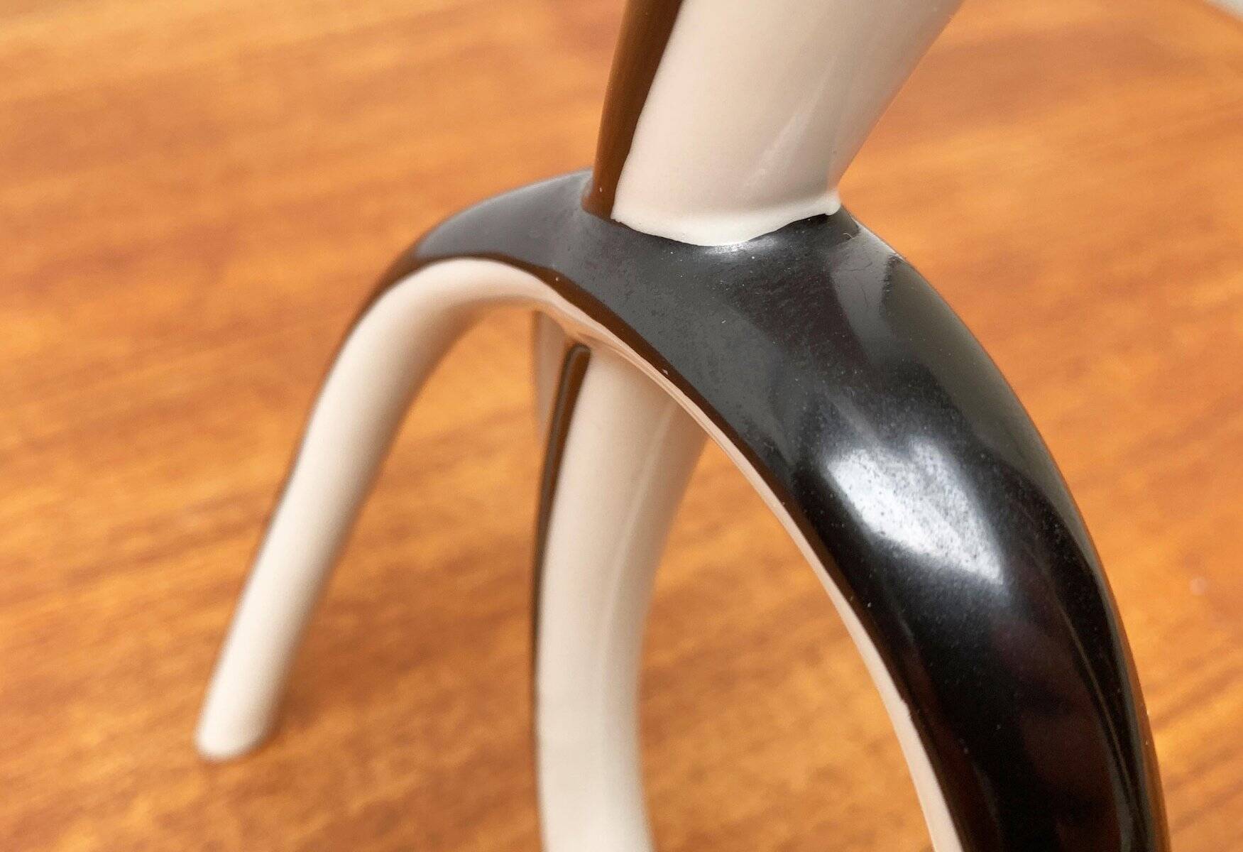 Sculptural porcelain vase from mid-century Germany by Lindner.