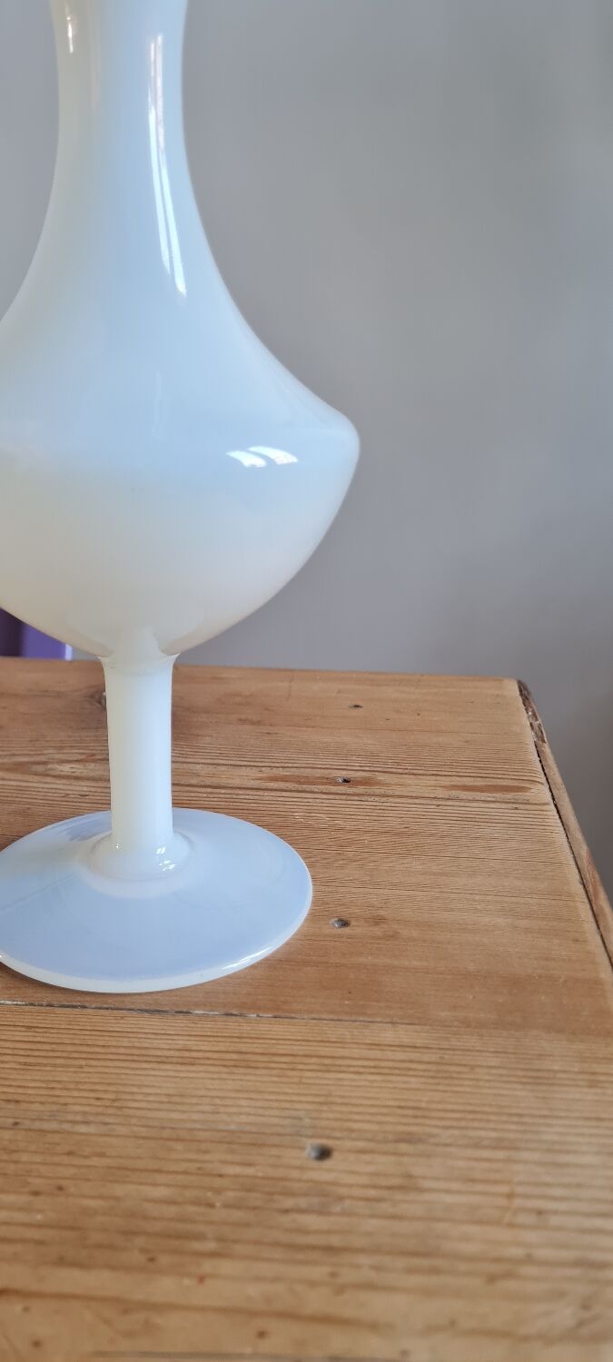 White opaline vase