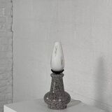 Vintage ceramic and opaline lamp