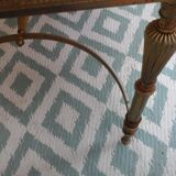 Marble and brass coffee table