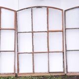 Industrial arched metal windows L73xH110 19th century glass roof
