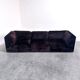 Dark aubergine velvet modular sofa, 1970s