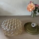 Vintage Amber Glass Wall/Ceiling Light