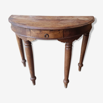 Console demi-rond bois massif