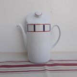 Blue and red Basque coffee maker