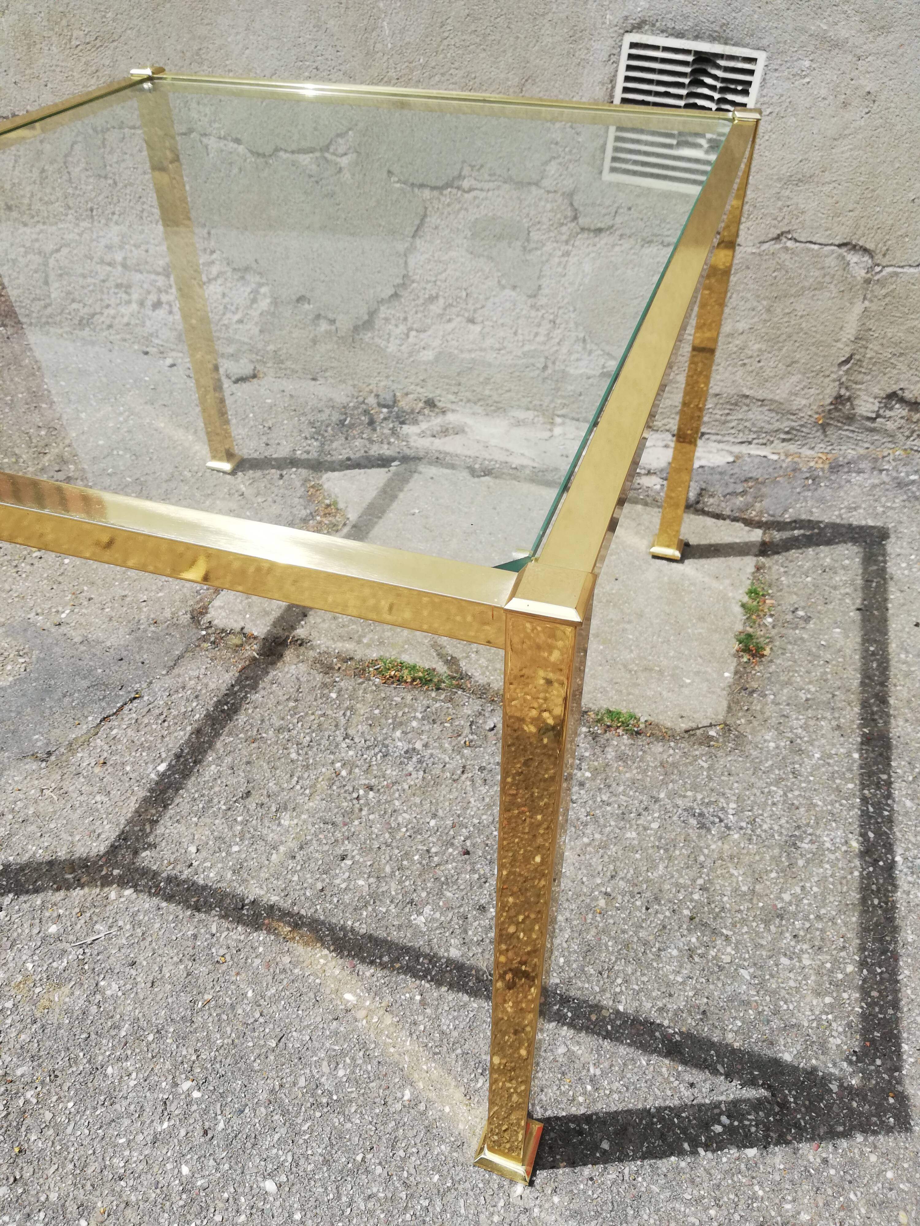 Vintage gold brass coffee table