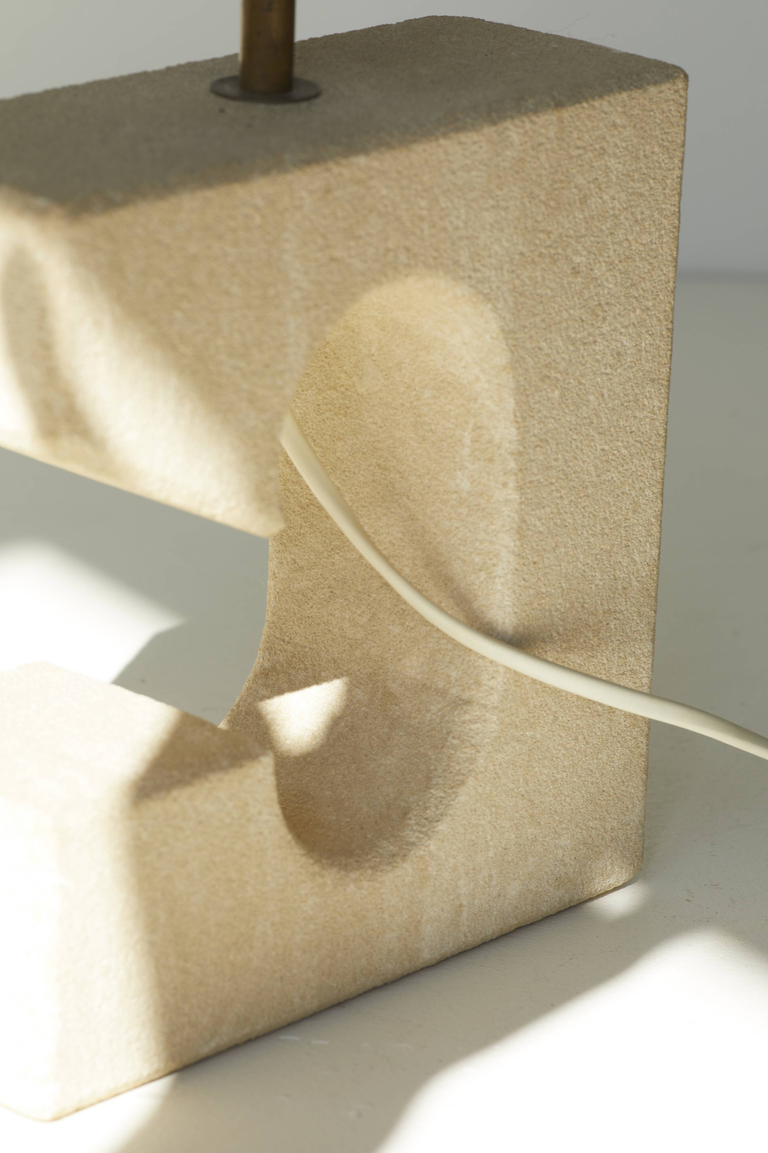 Vintage stone lamp circa 1970