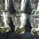8 crystal digestif glasses with a wheat ear pattern