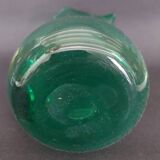 Pichet en verre vert XXème