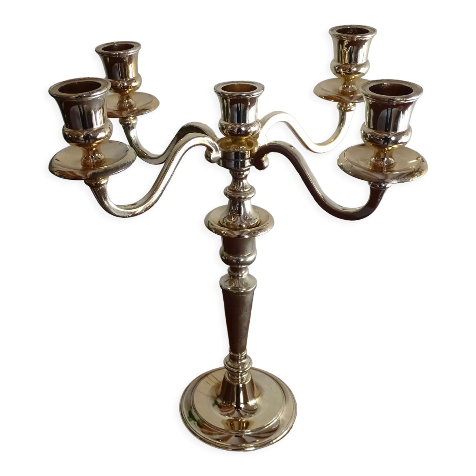 Candlestick 5 burners vintage chromed metal