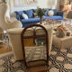 Miroir en rotin vintage