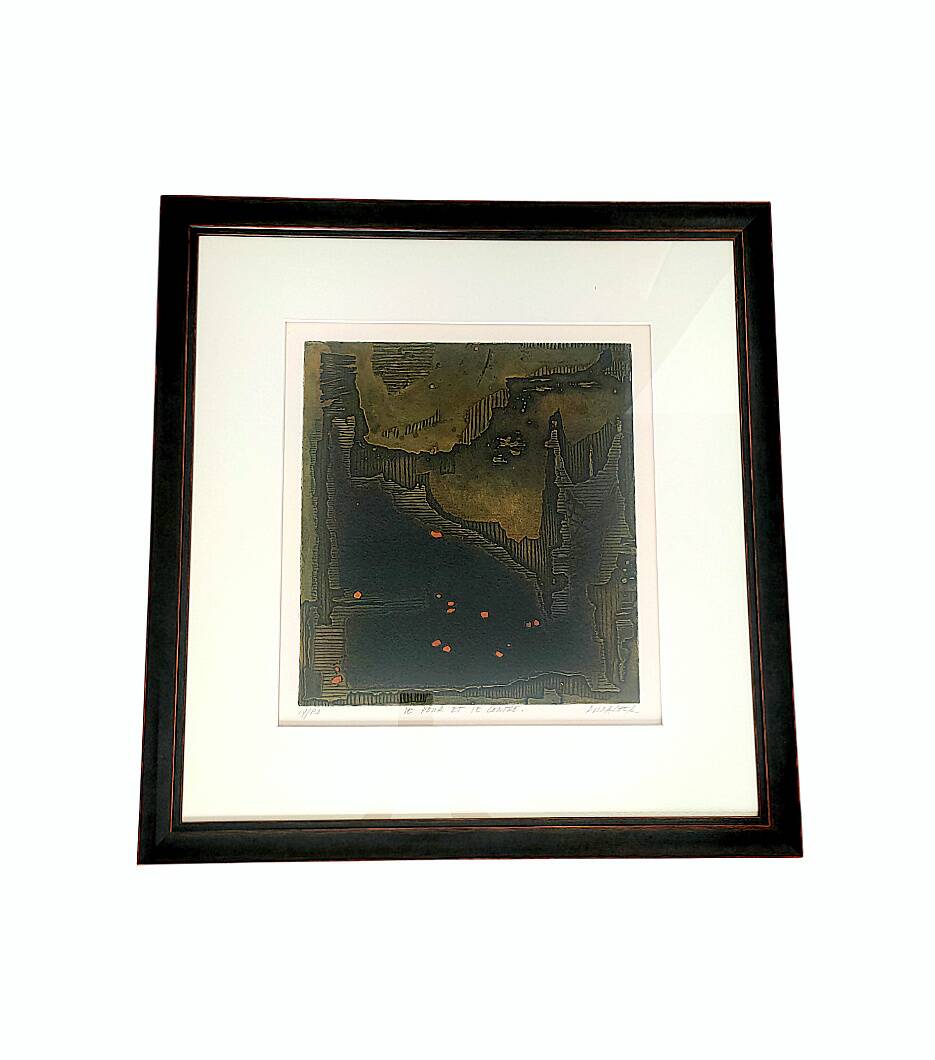 Tableau Suzanne RUNACHER – Gravure 69/130, ''Le Pour et le Contre'' - 1966
