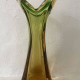 Amber Murano glass vase circa 1960
