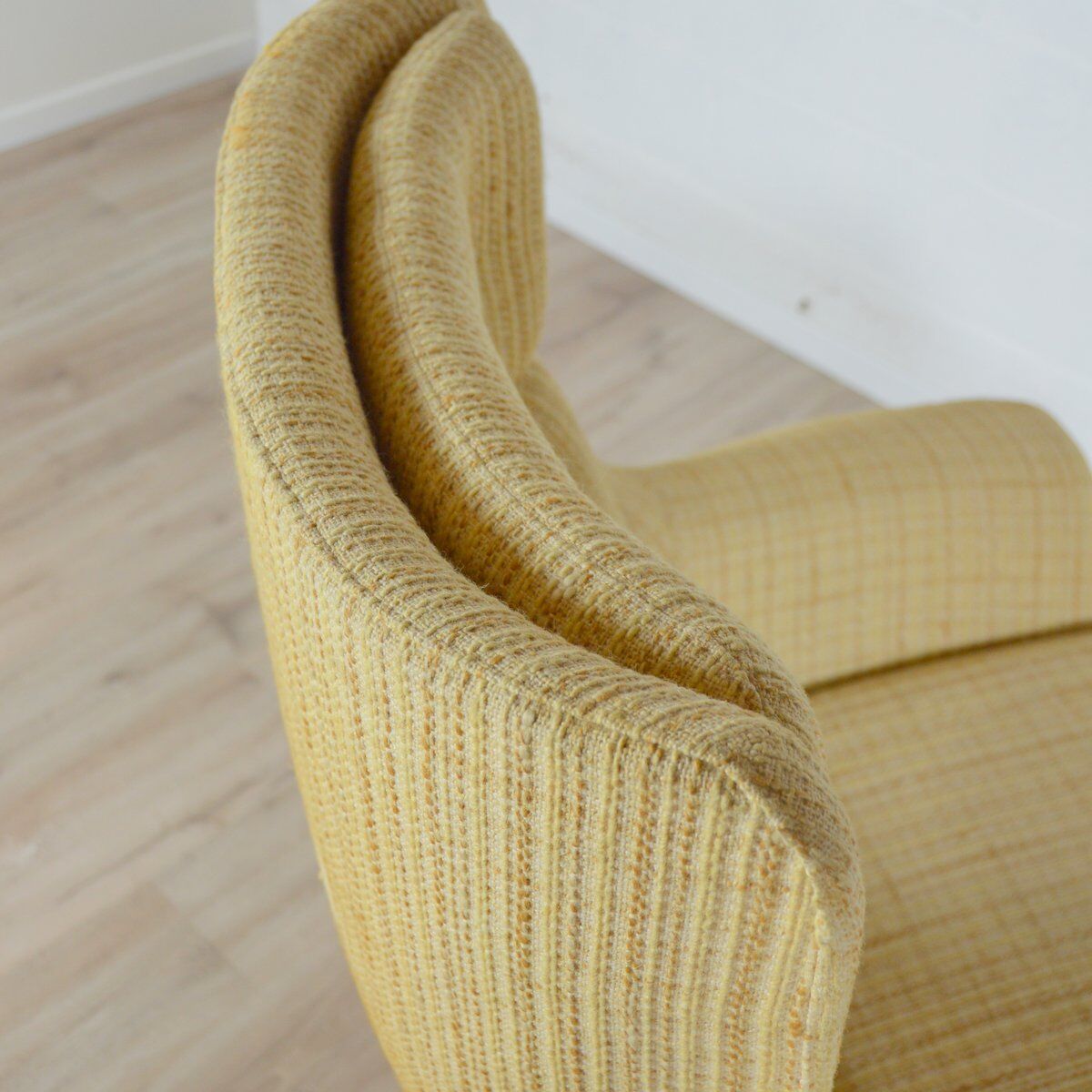 Large vintage swivel shell chair