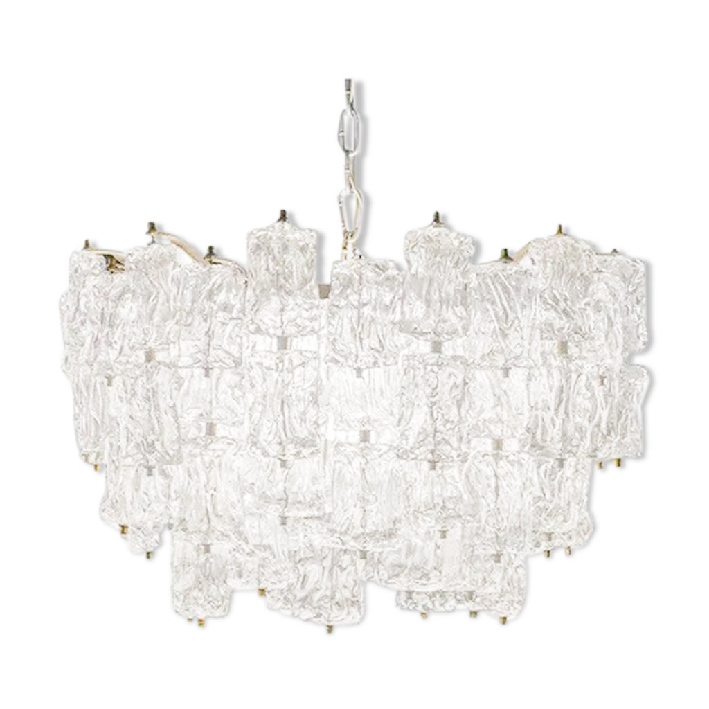 Lustre en verre vintage d’Aureliano Toso pour Venini, années 1960 | Selency