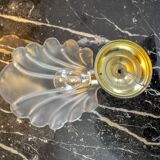 Shell wall lamp, murano glass, italy, 1970