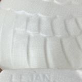 Cracked ceramic doves, signed Lejan