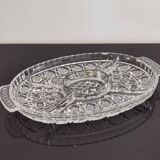 5-compartment crystal aperitif dish