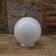 White glass globe ø15cm