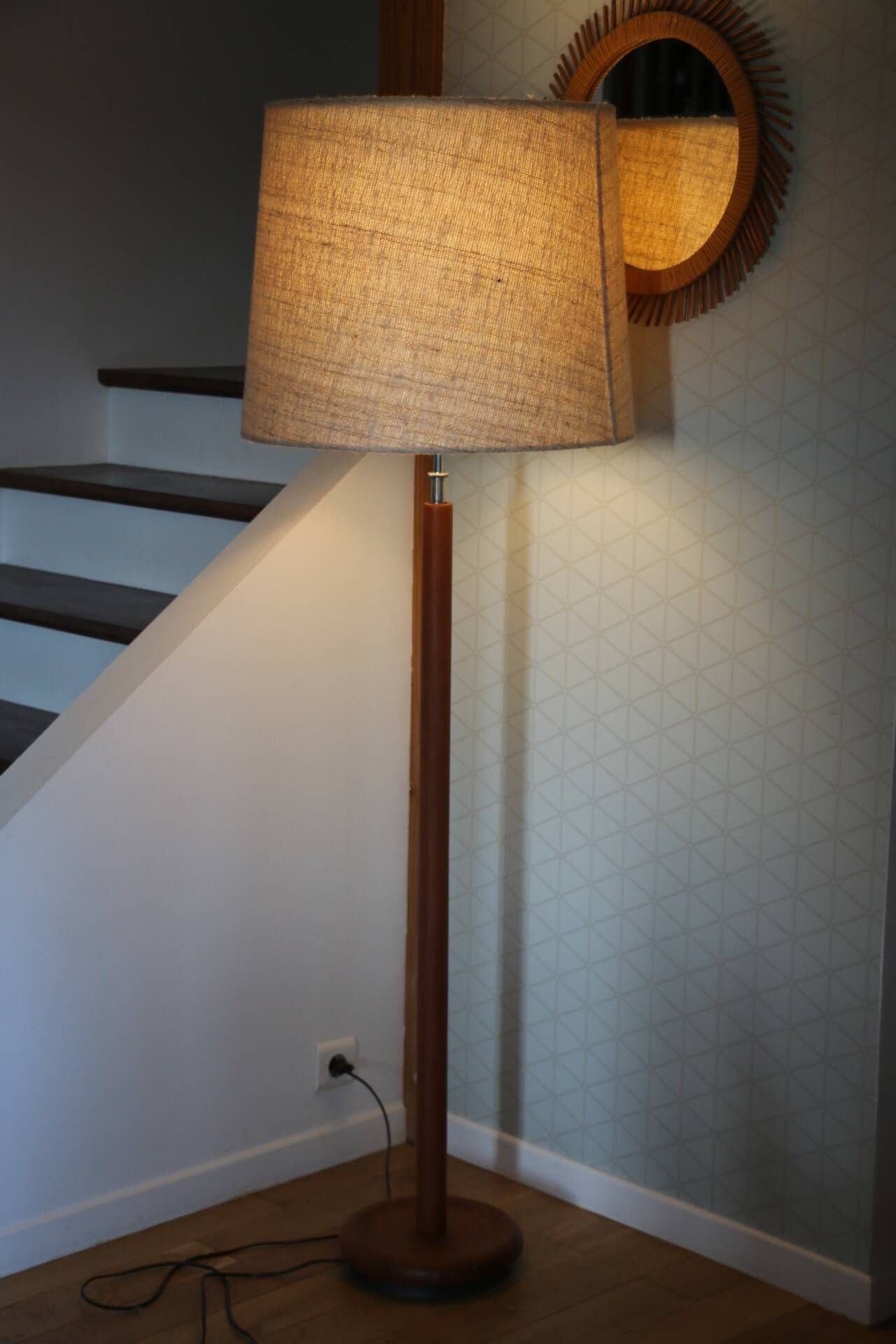 Domus teak floor lamp 1960 XXL