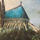 French School, 20th century, Notre-Dame-de-Paris, oil on canvas