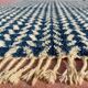 Moroccan Berber rug blue and ecru 300x200 cm – geometric pattern